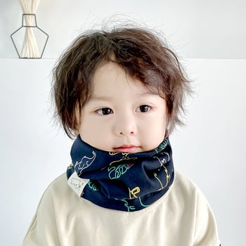 Dječji šal od pamuka s crtanim uzorkom, warp-knit konstrukcija, zadržava toplinu zimi, proljeće i jesen.