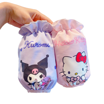 Bērnu ūdensizturīgas piedurknes ar Kuromi dizainu, Hunxi zīmols, anti-traipu funkcija, oriģinālais dizains, pavasara sezona, 2021. gada vasara