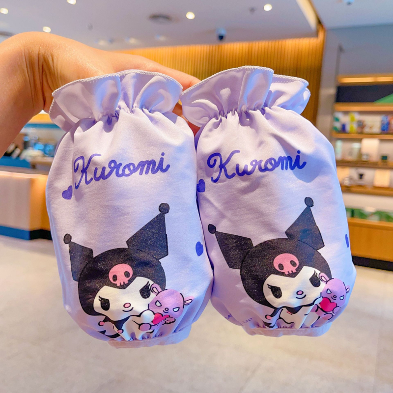 Bērnu ūdensizturīgas piedurknes ar Kuromi dizainu, Hunxi zīmols, anti-traipu funkcija, oriģinālais dizains, pavasara sezona, 2021. gada vasara