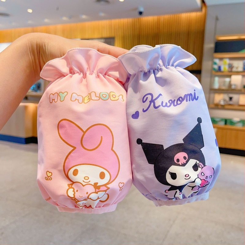 Bērnu ūdensizturīgas piedurknes ar Kuromi dizainu, Hunxi zīmols, anti-traipu funkcija, oriģinālais dizains, pavasara sezona, 2021. gada vasara