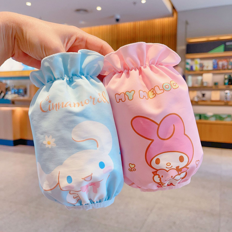 Bērnu ūdensizturīgas piedurknes ar Kuromi dizainu, Hunxi zīmols, anti-traipu funkcija, oriģinālais dizains, pavasara sezona, 2021. gada vasara