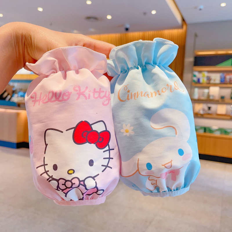 Bērnu ūdensizturīgas piedurknes ar Kuromi dizainu, Hunxi zīmols, anti-traipu funkcija, oriģinālais dizains, pavasara sezona, 2021. gada vasara