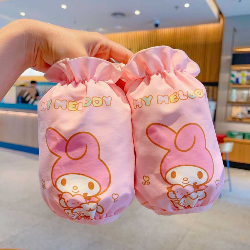 Bērnu ūdensizturīgas piedurknes ar Kuromi dizainu, Hunxi zīmols, anti-traipu funkcija, oriģinālais dizains, pavasara sezona, 2021. gada vasara