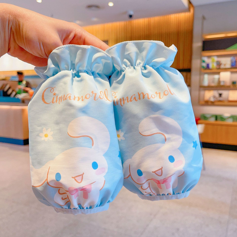 Bērnu ūdensizturīgas piedurknes ar Kuromi dizainu, Hunxi zīmols, anti-traipu funkcija, oriģinālais dizains, pavasara sezona, 2021. gada vasara