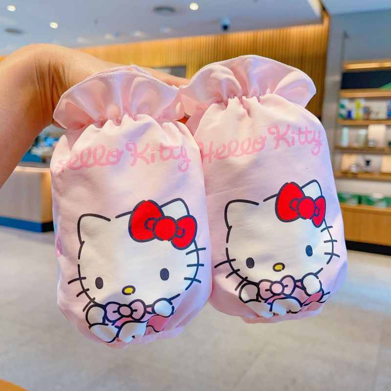 Bērnu ūdensizturīgas piedurknes ar Kuromi dizainu, Hunxi zīmols, anti-traipu funkcija, oriģinālais dizains, pavasara sezona, 2021. gada vasara