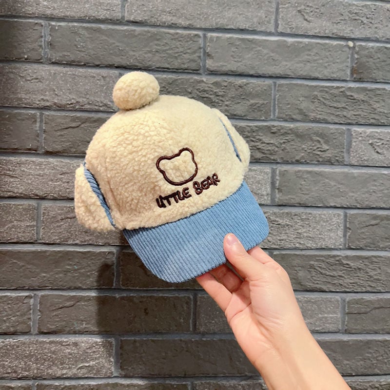 Bērnu ziemas cepure ar ausu aizsardzību, universāla, ar platām malām, silta un vēja izturīga