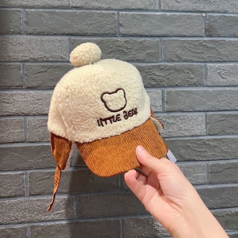 Bērnu ziemas cepure ar ausu aizsardzību, universāla, ar platām malām, silta un vēja izturīga