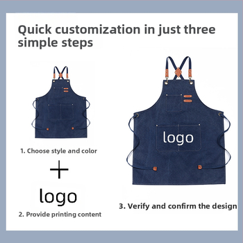 Bez piedurknēm priekšauts no poliestera-kokvilnas auduma, ūdensnecaurlaidīgs, mūsdienīgs minimālisks stils, vienkrāsains dizains, logotipa personalizācija