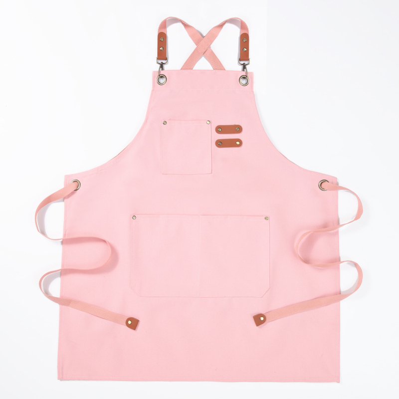 Bez piedurknēm priekšauts no poliestera-kokvilnas auduma, ūdensnecaurlaidīgs, mūsdienīgs minimālisks stils, vienkrāsains dizains, logotipa personalizācija