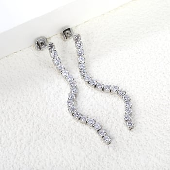 Aisen Zircon auskarai iš nerūdijančio plieno, kasdienis mados stilius