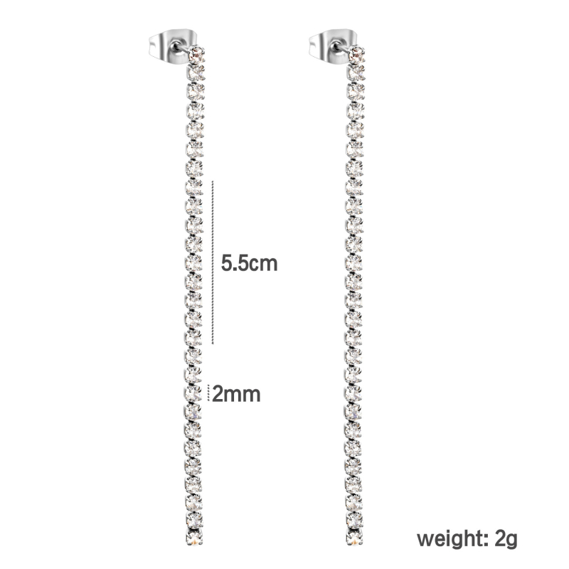 Aisen Zircon auskarai iš nerūdijančio plieno, kasdienis mados stilius