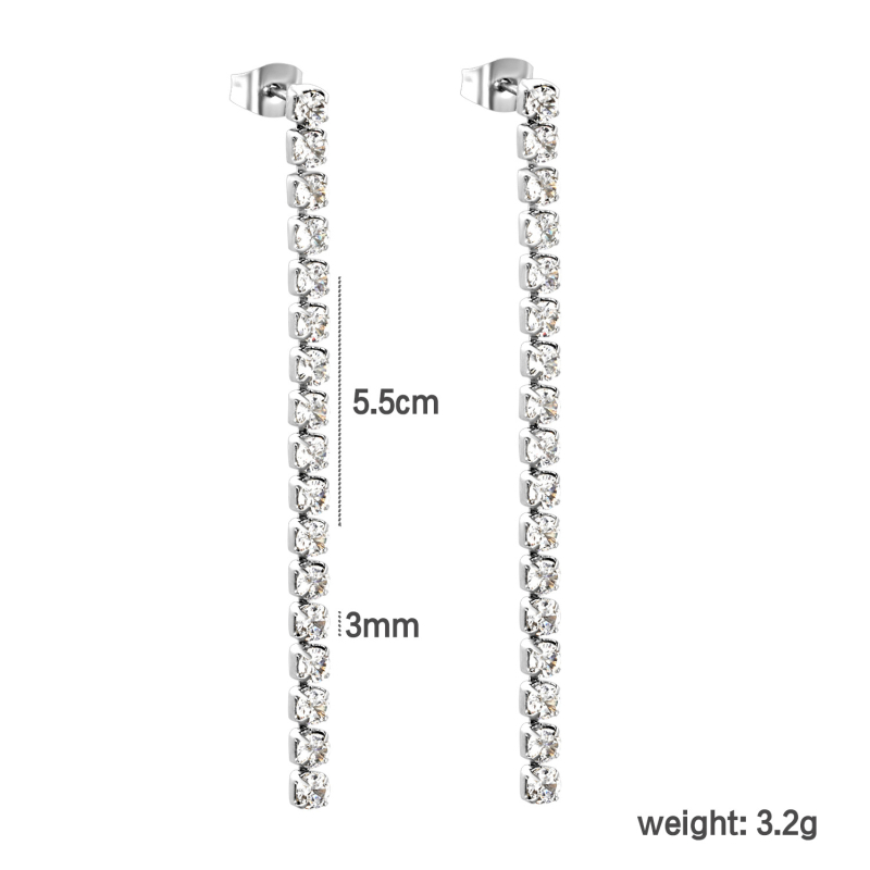 Aisen Zircon auskarai iš nerūdijančio plieno, kasdienis mados stilius