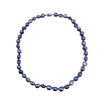 Barokiniai gėlavandeniai perlų vėrinys su 925 sidabro užsegimu, gamtos įkvėptas dizainas