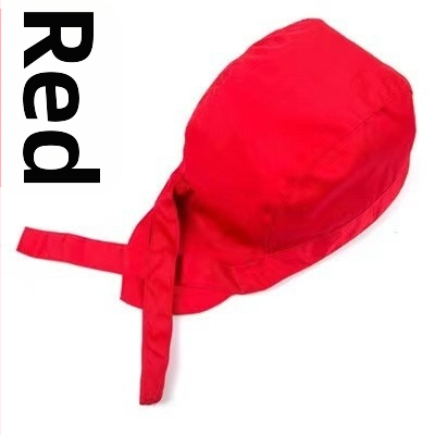 Καπέλο σεφ από βαμβάκι με ρίγες, warp-knitted κατασκευή, κυρτή κορυφή, ρυθμιζόμενη κεφαλόδεση