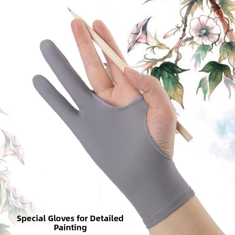 Zīmēšanas cimdi ar pusi pirksta — pret traipu, pret nolietojumu, pret svīšanu, pret netīrumiem; saglabā siltumu; piemēroti pavasarim