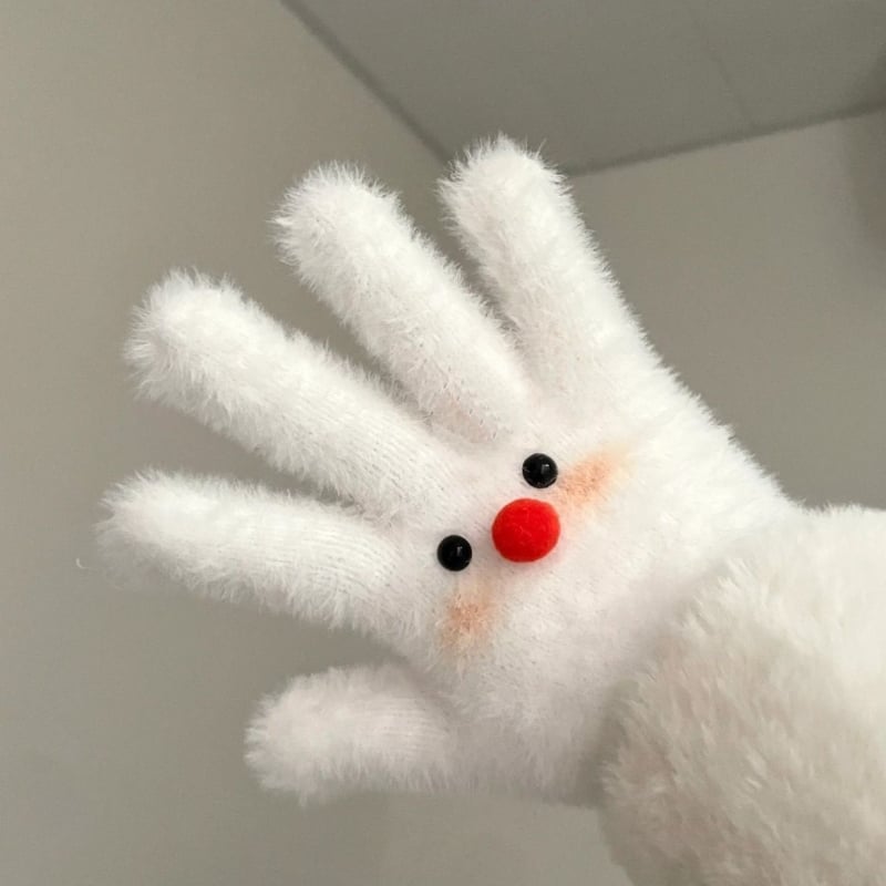 Sievietēm ziemas pirkstu cimdi no auduma ar izšuvumiem, saglabā siltumu