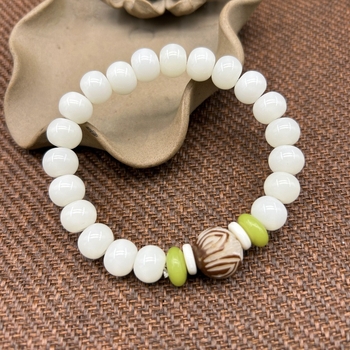 Bodhi korijen narukvica, 108 perli, Geometrijski dizajn, Unisex, Polirani završetak