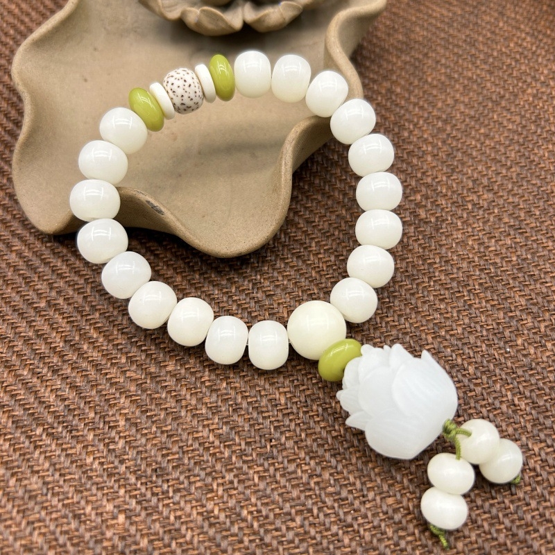 Bodhi korijen narukvica, 108 perli, Geometrijski dizajn, Unisex, Polirani završetak