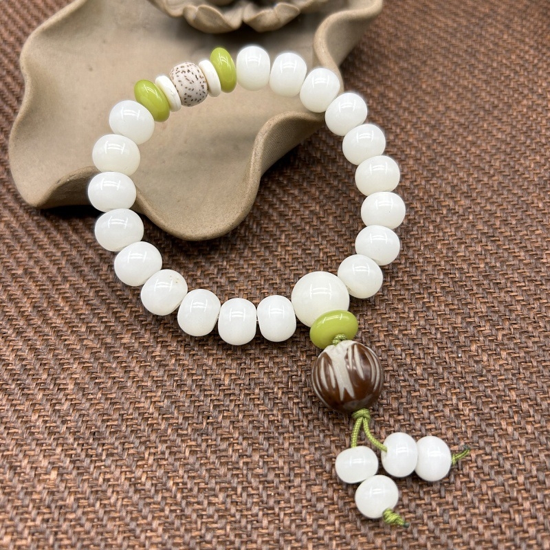 Bodhi korijen narukvica, 108 perli, Geometrijski dizajn, Unisex, Polirani završetak