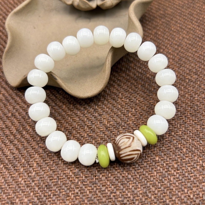 Bodhi korijen narukvica, 108 perli, Geometrijski dizajn, Unisex, Polirani završetak