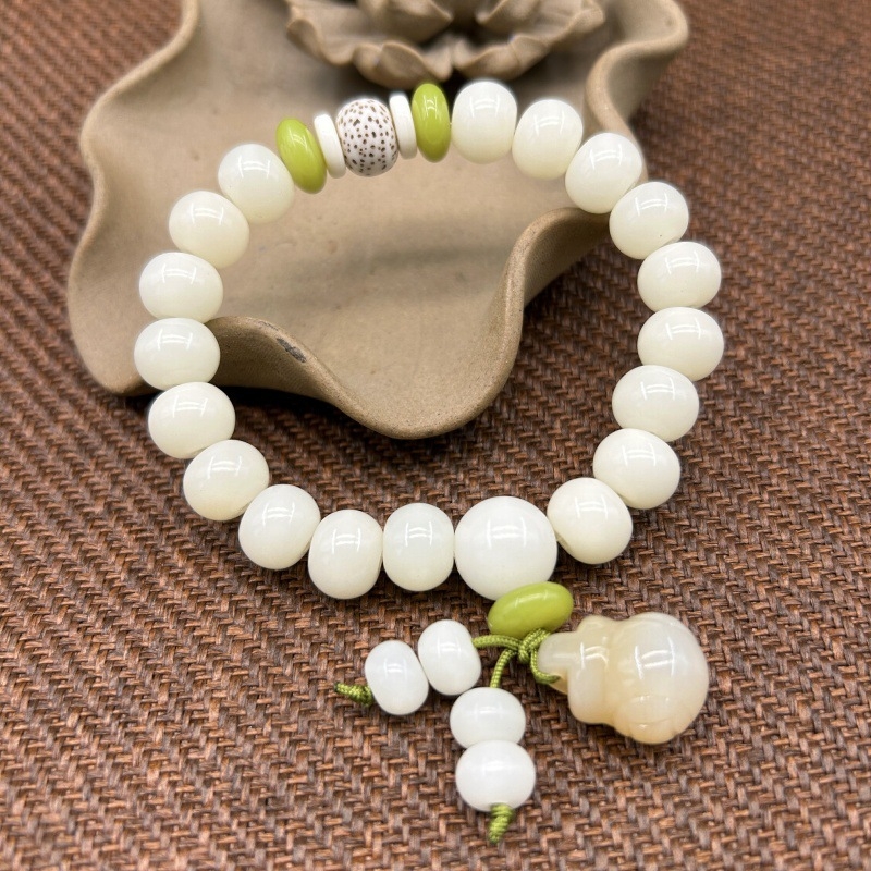 Bodhi korijen narukvica, 108 perli, Geometrijski dizajn, Unisex, Polirani završetak