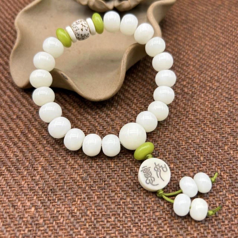 Bodhi korijen narukvica, 108 perli, Geometrijski dizajn, Unisex, Polirani završetak