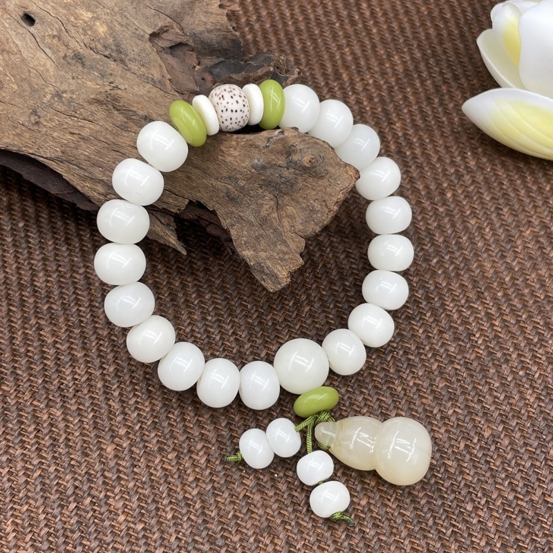 Bodhi korijen narukvica, 108 perli, Geometrijski dizajn, Unisex, Polirani završetak