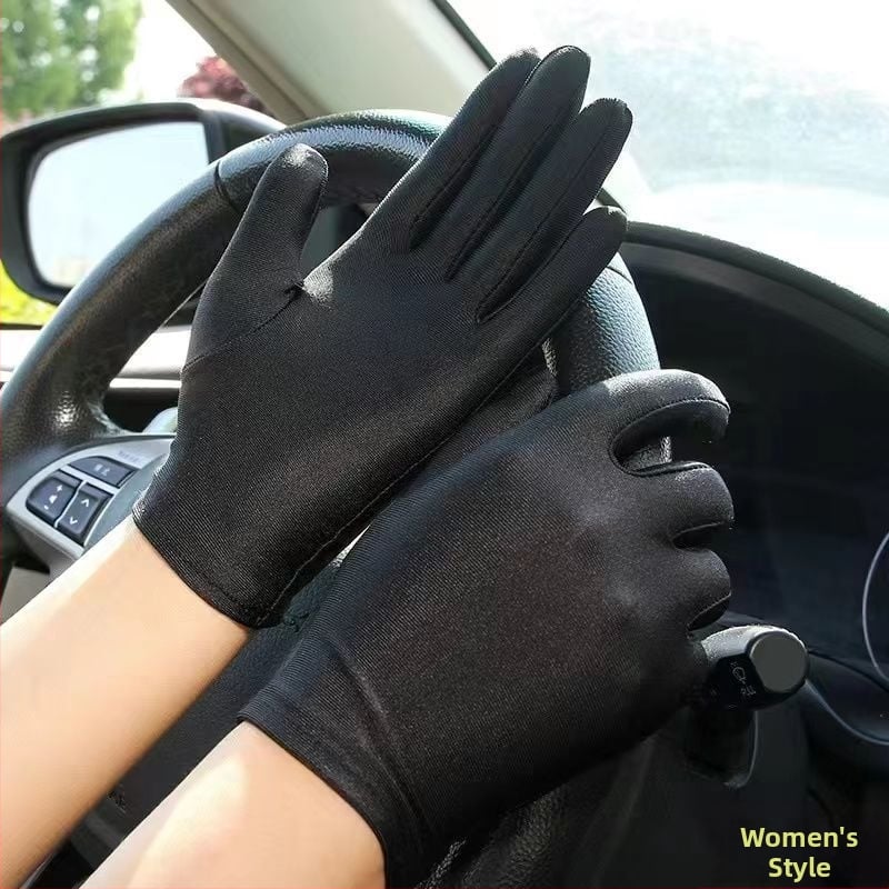 Sieviešu saules aizsardzības cimdi - UV aizsardzība, anti-slīdēšana, elpojoši, ar skārienjutīgu ekrānu saderīgi; Materiāls: Cits