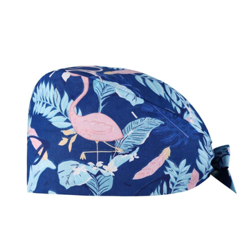 Πλεκτή χειρουργική κάλυψη κεφαλής, βαμβακερή, εκτύπωση μοτίβου, ύφανση Twill, κορυφή με κυρτό σχήμα