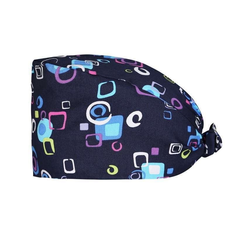 Πλεκτή χειρουργική κάλυψη κεφαλής, βαμβακερή, εκτύπωση μοτίβου, ύφανση Twill, κορυφή με κυρτό σχήμα