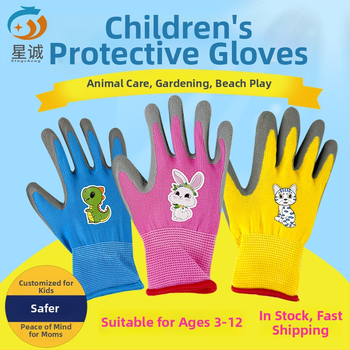 Vaikų apsauginės pirštinės lauko veikloms: neslystančios, atsparios vandeniui ir pjovimo atsparios, tinkamos žvejybai, sodininkystei ir stovyklavimui