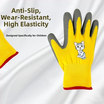 Vaikų apsauginės pirštinės lauko veikloms: neslystančios, atsparios vandeniui ir pjovimo atsparios, tinkamos žvejybai, sodininkystei ir stovyklavimui