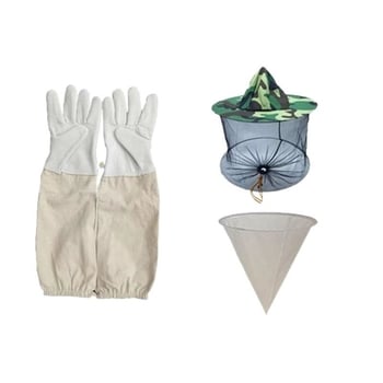 Avies odos bičių priežiūros pirštinės – anti įkandimų apsauga, saugus bičių valdymas, storesnė konstrukcija