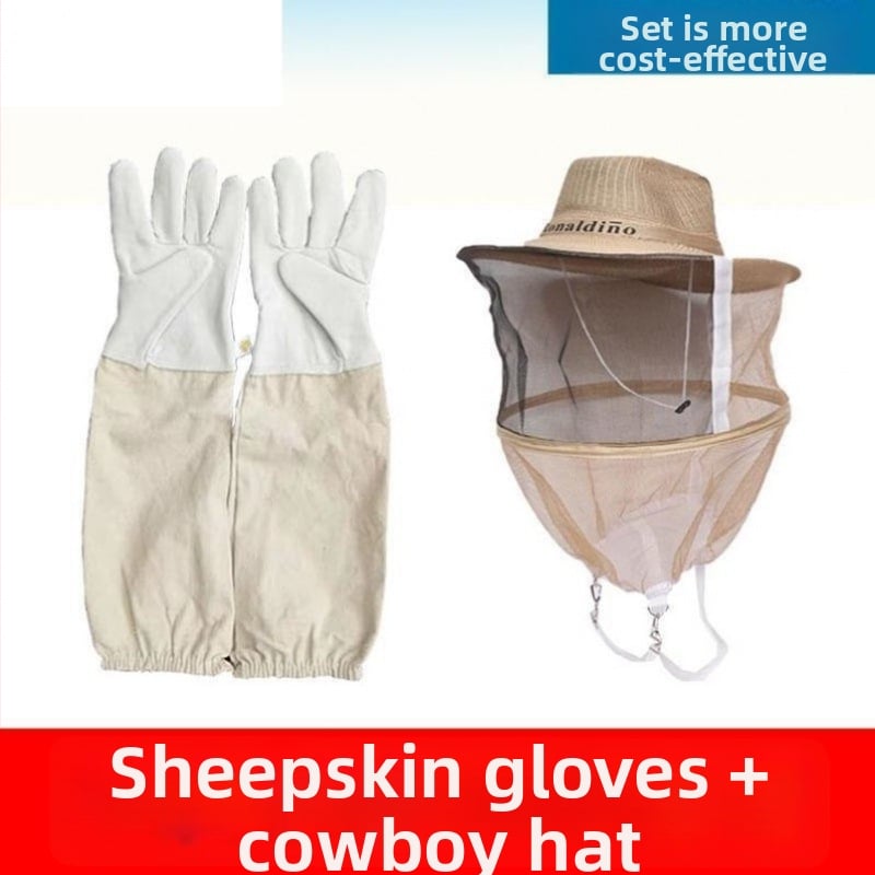 Avies odos bičių priežiūros pirštinės – anti įkandimų apsauga, saugus bičių valdymas, storesnė konstrukcija