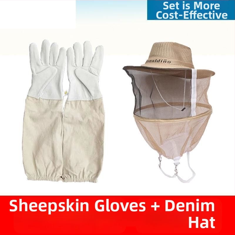 Avies odos bičių priežiūros pirštinės – anti įkandimų apsauga, saugus bičių valdymas, storesnė konstrukcija