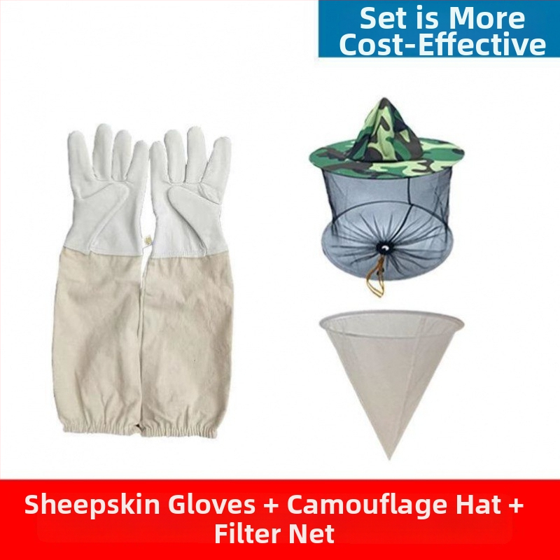 Avies odos bičių priežiūros pirštinės – anti įkandimų apsauga, saugus bičių valdymas, storesnė konstrukcija