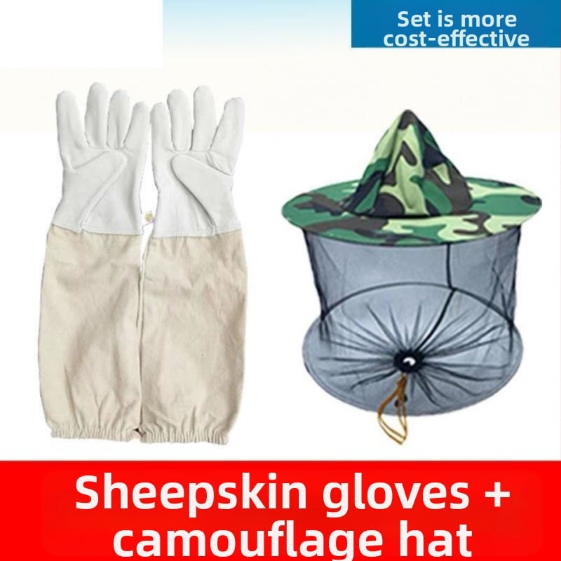 Avies odos bičių priežiūros pirštinės – anti įkandimų apsauga, saugus bičių valdymas, storesnė konstrukcija