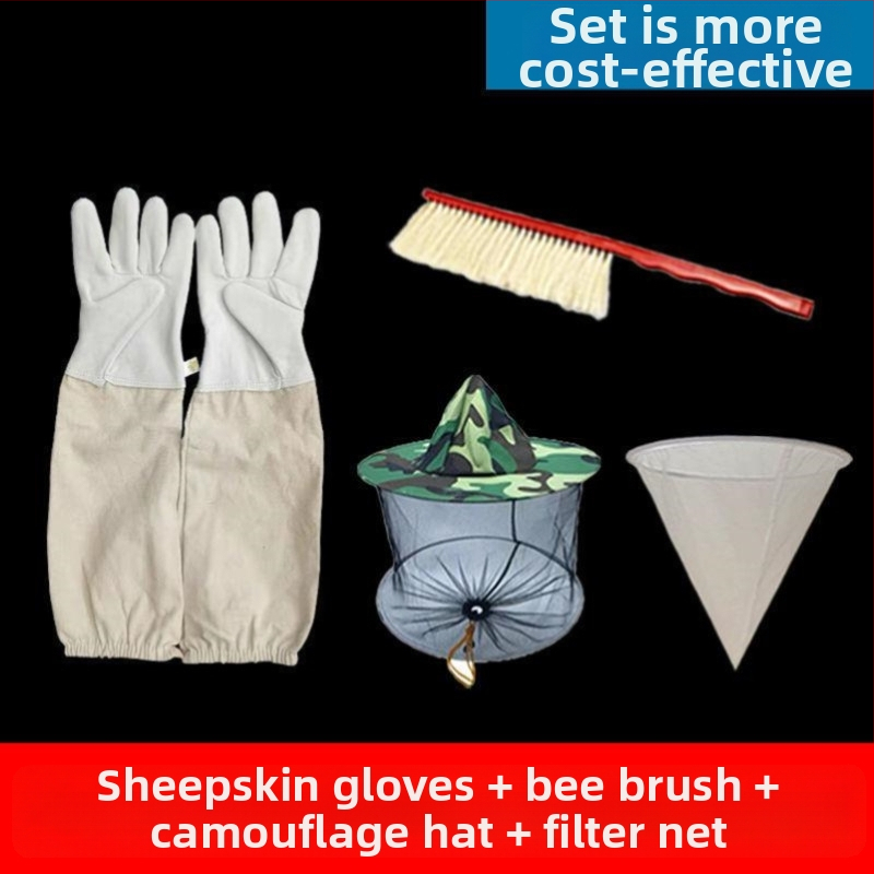 Avies odos bičių priežiūros pirštinės – anti įkandimų apsauga, saugus bičių valdymas, storesnė konstrukcija