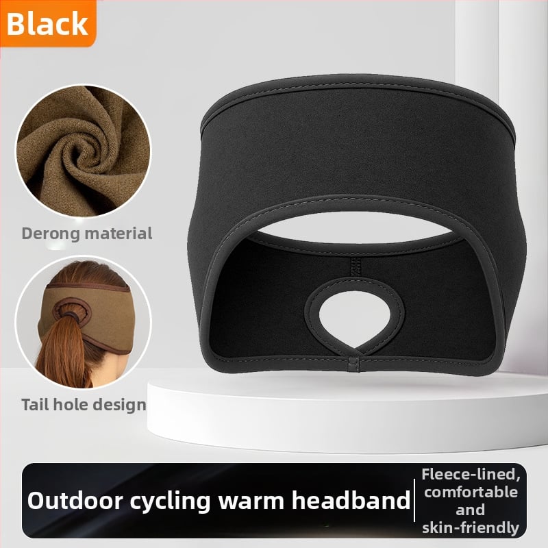 Ziemas skrējiena galvas lente – sporta stils; samta tekstūra; ādas draudzīga; silta; vēja aizsardzība ausīm