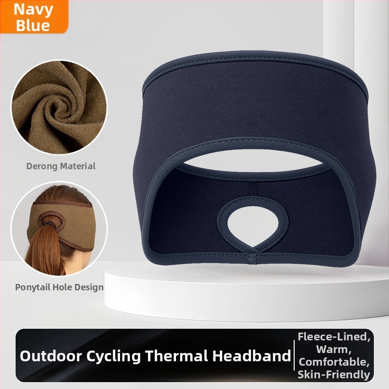 Ziemas skrējiena galvas lente – sporta stils; samta tekstūra; ādas draudzīga; silta; vēja aizsardzība ausīm
