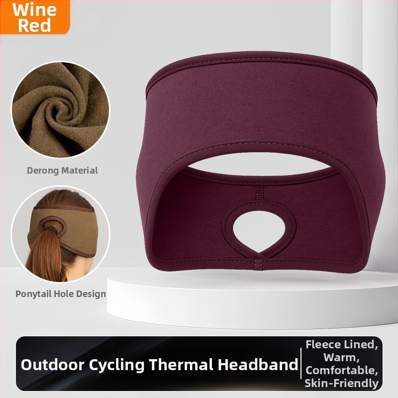 Ziemas skrējiena galvas lente – sporta stils; samta tekstūra; ādas draudzīga; silta; vēja aizsardzība ausīm