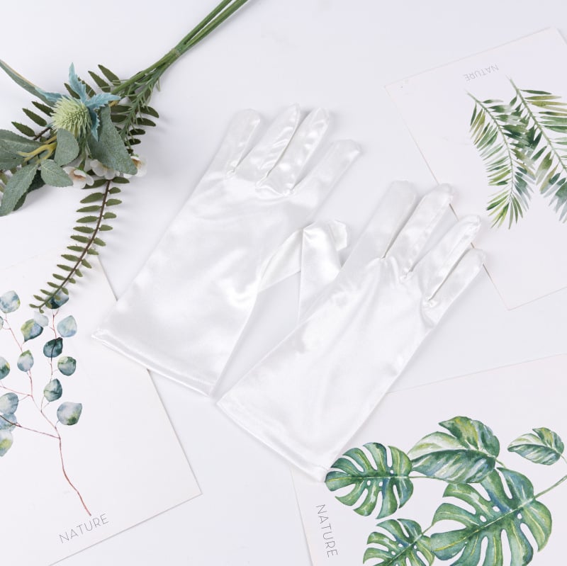 Сатенени ръкавици, дълги и къси, европейски и американски стил, за студийни фотосесии и декорация