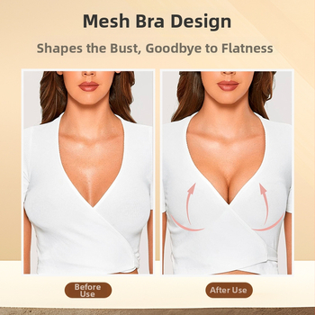 Nylon melltapasz, kerek kosár, mangó hálós anyag, légáteresztő, push-up, szárny dizájn