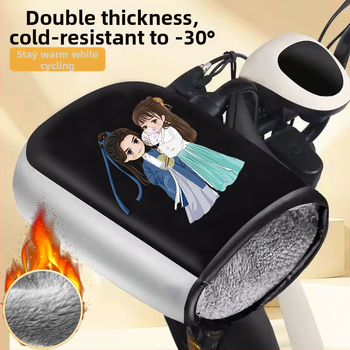 Unisex ziemas cimdi elektriskajam motociklam/elektroskuterim — pret vēju, silti, ar fleece iekšpusi