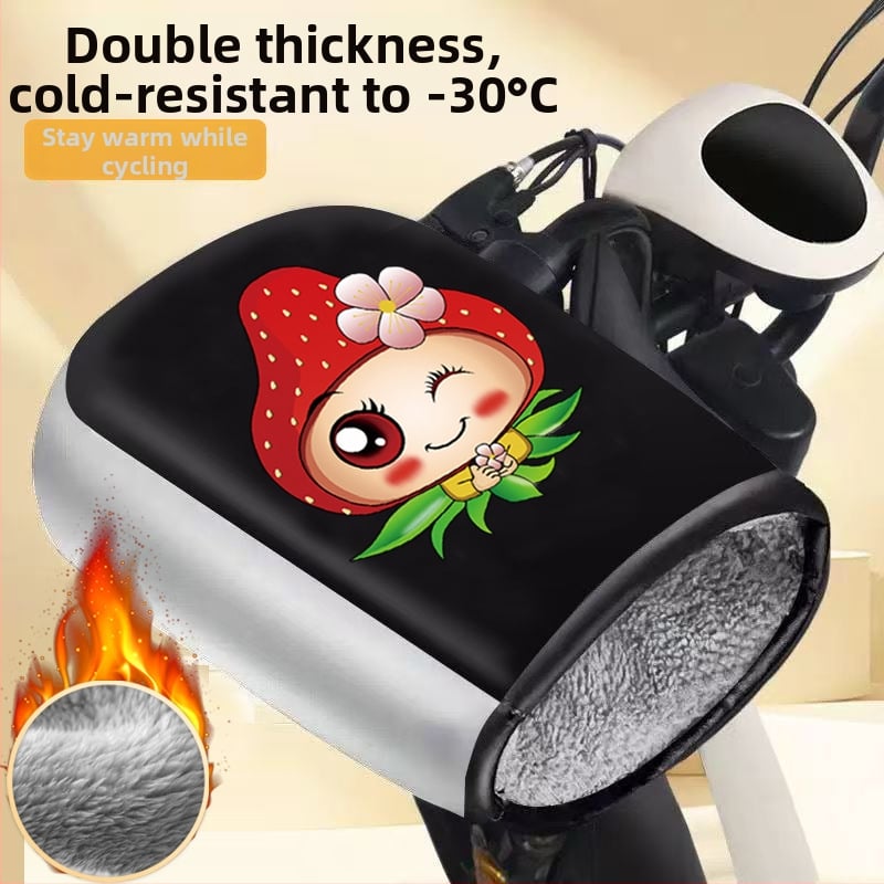 Unisex ziemas cimdi elektriskajam motociklam/elektroskuterim — pret vēju, silti, ar fleece iekšpusi