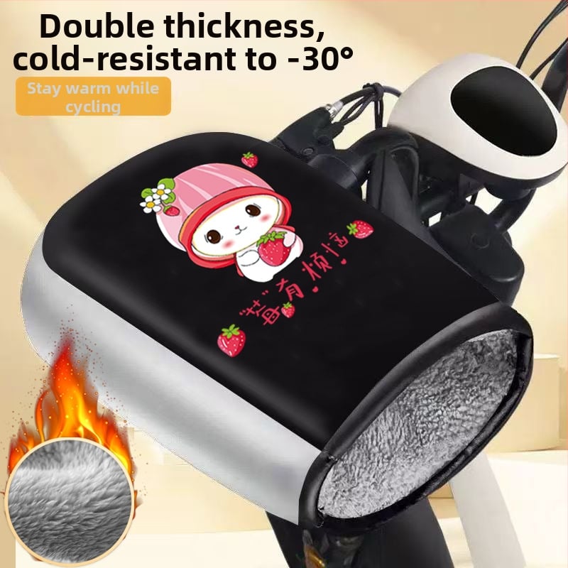 Unisex ziemas cimdi elektriskajam motociklam/elektroskuterim — pret vēju, silti, ar fleece iekšpusi