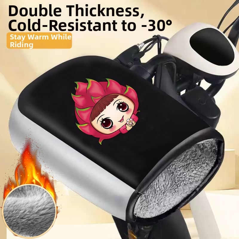 Unisex ziemas cimdi elektriskajam motociklam/elektroskuterim — pret vēju, silti, ar fleece iekšpusi