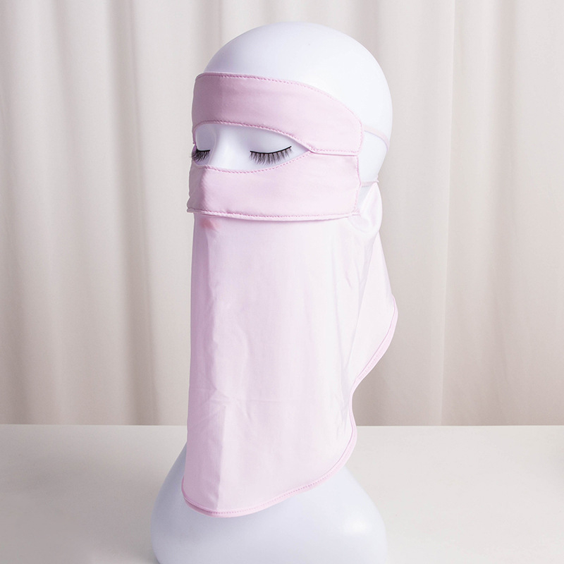 Maska za lice s UV zaštitom za žene, Ice Silk tkanina, najlon s do 10% spandeksa, korejskog stila poluzaštita za vanjsku vožnju biciklom