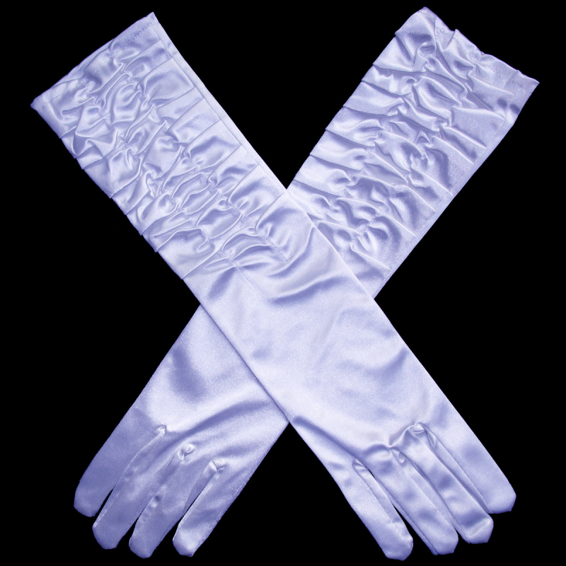 Булчински сатенени ръкавици, дълги, с пълни пръсти, декоративни, от My Aini, персонализируеми