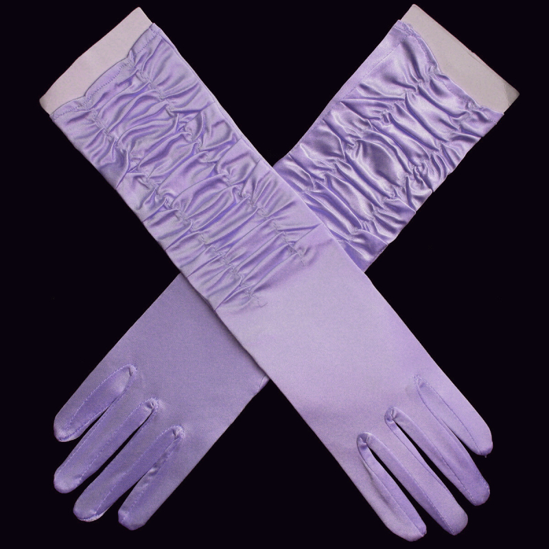 Булчински сатенени ръкавици, дълги, с пълни пръсти, декоративни, от My Aini, персонализируеми